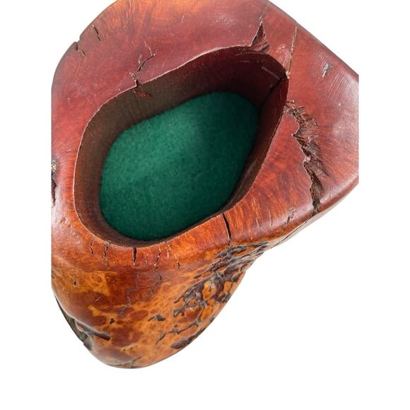 Vintage Burl Wood Jewelry Trinket Box Live Edge - Picture 9 of 10